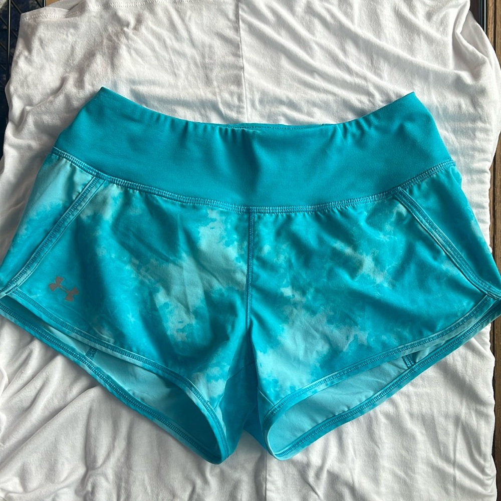 Under Armour blue tie dye Get Set Go shorts